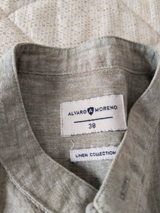 Camisa de lino verde