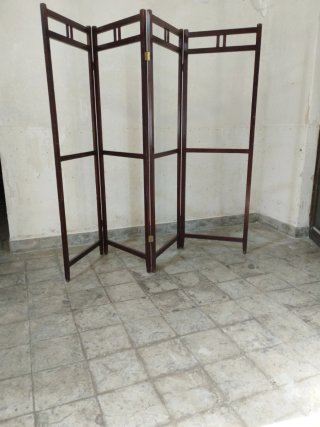 Biombo antiguo restaurado 4 cuerpos