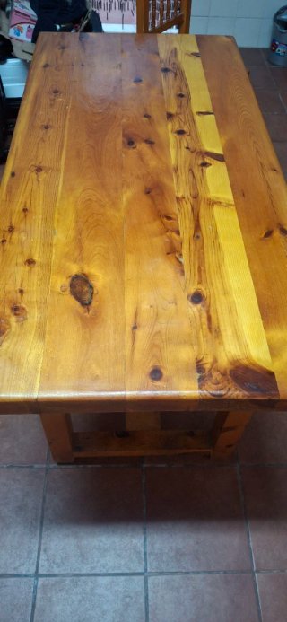 Mesa de madera maziza y 3 sillas