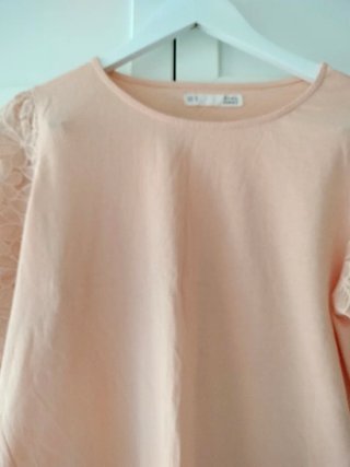 Camiseta Sfera Rosa Manga Encaje Talla XL