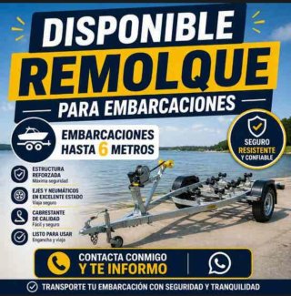 Disponible remolque para traslado de embarcaciones