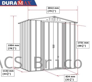 Caseta Metálica Top Atenea 113x201x199 cm - Duramax