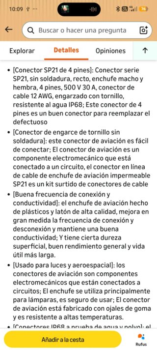 Cámara marcha atrás y adaptador