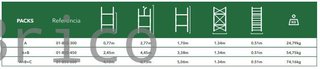 Andamio Modular Aluminio - 2,77 Metros - Pack A