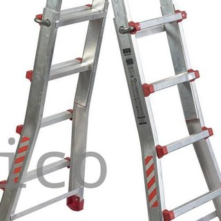 Escalera Telescópica Aluminio 5+5 Pestaña