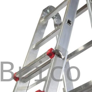 Escalera Telescópica Aluminio 5+5 Pestaña