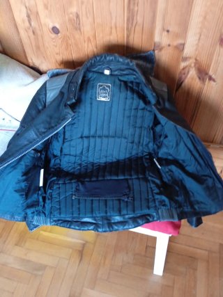 Cazadora Moto Cuero Mujer