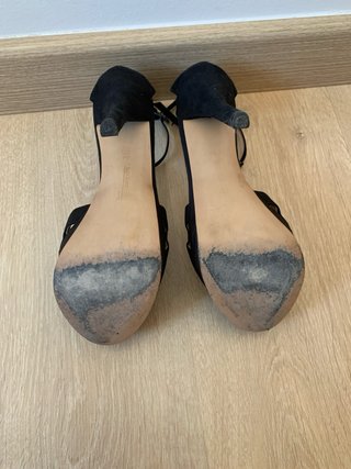 Sandalias Zara tacón negras plataforma