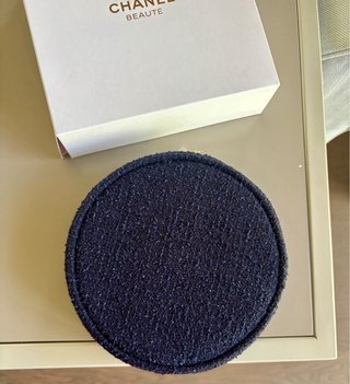 Borsa da toilette Chanel Tweed Blu