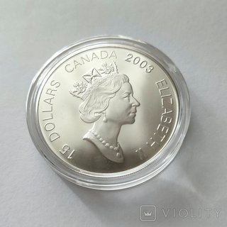Moneda Plata y Oro Canadá 15$. Ed. Lda. (2003).
