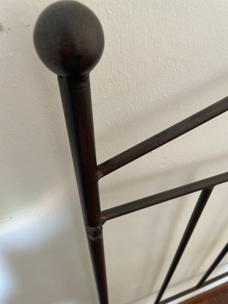 Cabecero de hierro forjado negro