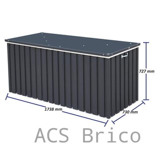 Baúl Arcón Metálico 770 L - 73x173x72 cm - Duramax