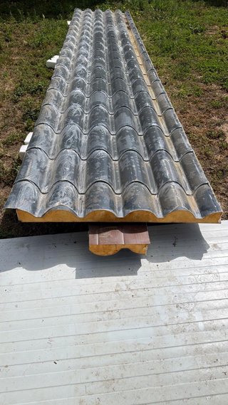 Panel sándwich imitación teja pizarra y