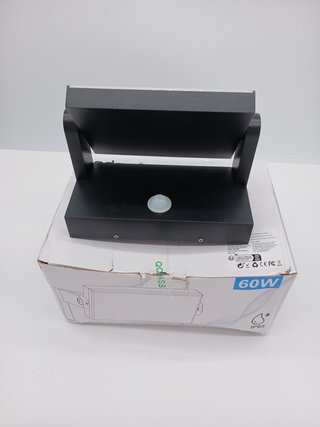 ledmo 60W LED Apliques Pared Exterior Interior 360° Rotación Negra Lámpara de Pared para Entrada Terraza Pasillo Focos LED Exter