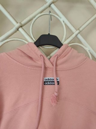 Felpa crop Adidas rosa taglia unica