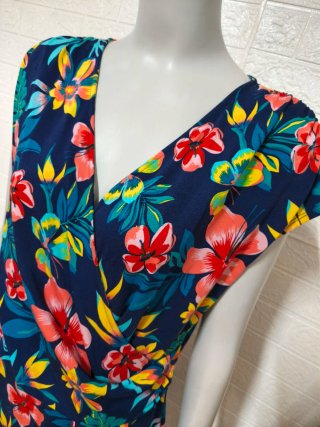 Precioso vestido largo de verano, lands end, M