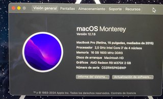MacBook Pro 15" Retina (Mid-2015) i7 16GB 500GB