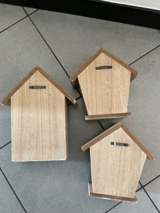 3 casette decorative in legno