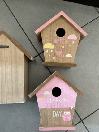 3 casette decorative in legno