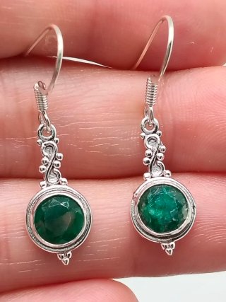 Pendientes Plata 925 y Esmeralda