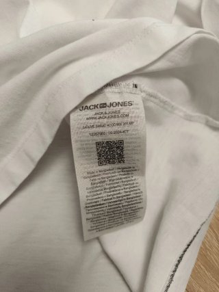 Camiseta Jack Jones Talla L Blanca