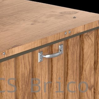 Baúl Arcón Metálico 585 L Imitación Madera - 71x133x72 cm - Duramax