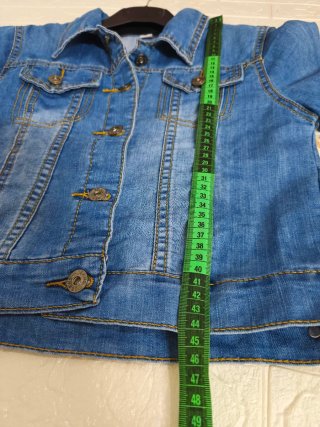 Chaqueta Biker Denim con Flecos talla S