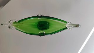 Cenicero cristal góndola verde