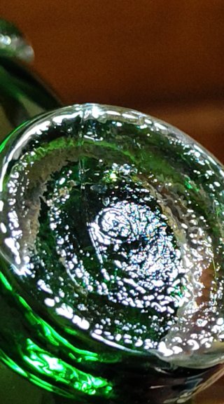 Cenicero cristal góndola verde
