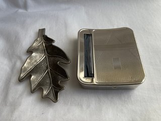 Estuche Art Déco y Cenicero Hoja Vintage