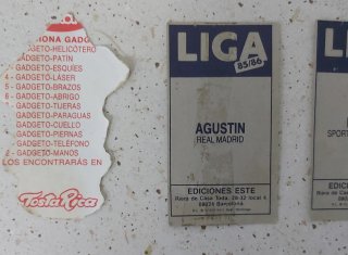 Lote de cromos de fútbol antiguos