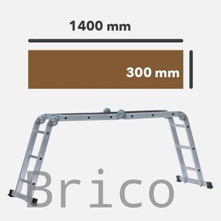 Escalera Multiflex Aluminio Profesional 4x3 Peldaños