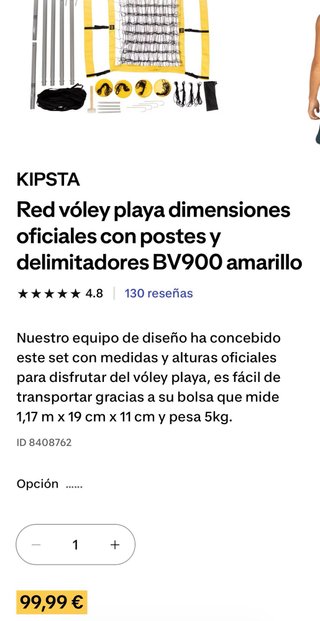 Kit Voleibol Playa Copaya Decathlon