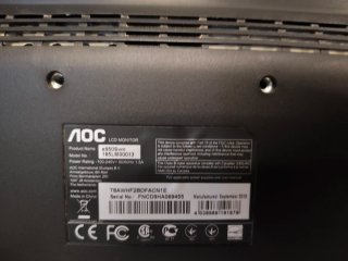 Monitor AOC LCD e950swn LED Nero