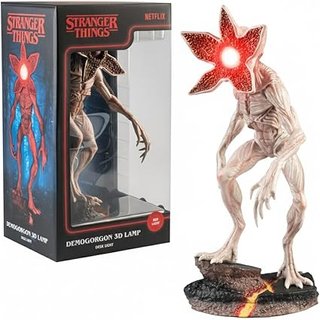 Lampara Stranger Things Demogorgon figura - Lampara Escritorio Gaming o Mesita de noche Con Luz LED roja (USB o Bateria) Decorac