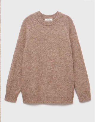 Jersey Mango Nuevo Rosa Beige Talla S