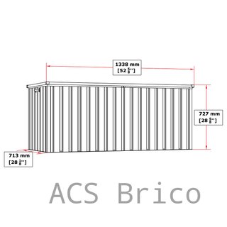 Baúl Arcón Metálico 585 L - 71x133x72 cm - Duramax