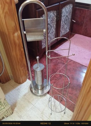 Accesorios baño metal plateado