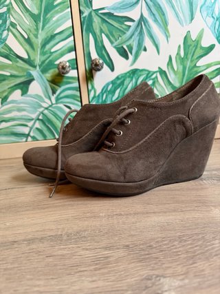 Zapatos Geox cuña ante marrón