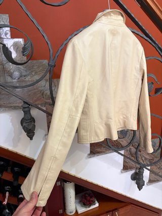 Giacca biker donna in vera pelle morbida vintage