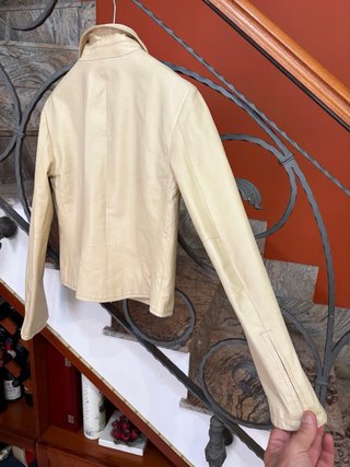 Giacca biker donna in vera pelle morbida vintage