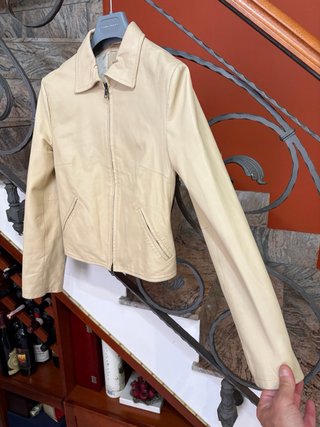 Giacca biker donna in vera pelle morbida vintage
