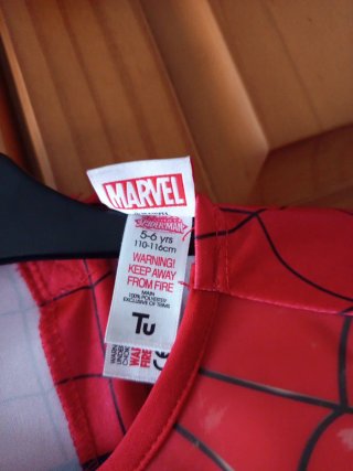 Disfraz Spiderman Pecho Plastificado talla 5-6