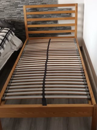 Cama individual de madera 90cm