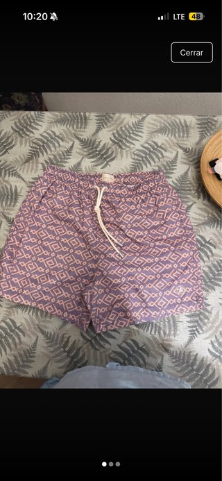 Bañador estampado morado y rosa