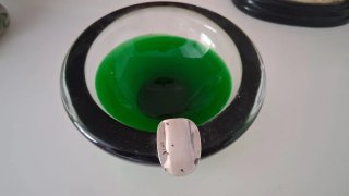 Cenicero Murano Verde y Negro