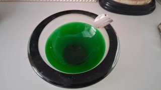 Cenicero Murano Verde y Negro