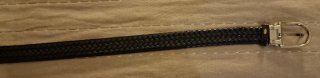 Cinturón Montblanc Marron Trenzado y Plateado