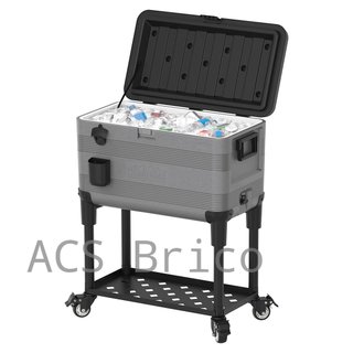 Nevera KeepCold con mesa - 73x44x90 cm - 70 L - Gris