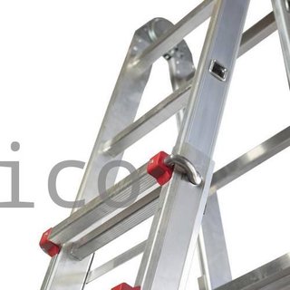 Escalera Telescópica Aluminio 6+6 Pestaña